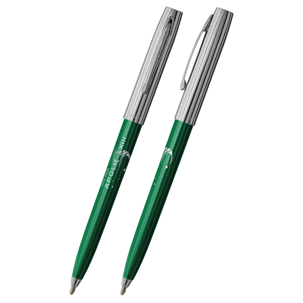 Green & Chrome Cap-O-Matic Space Pen, Apollo 13 50th Anniversary